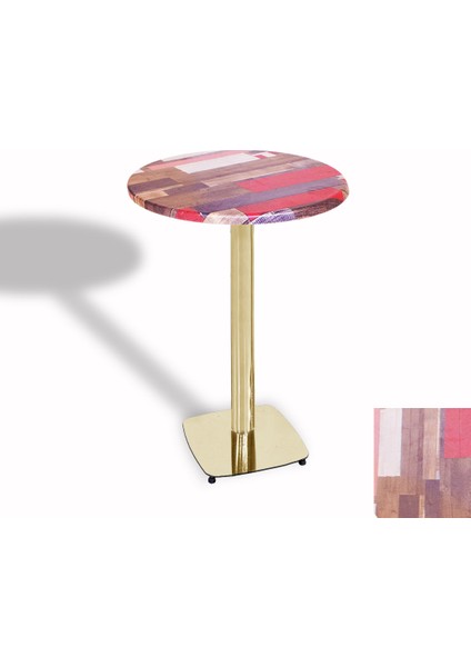 Tokyo Bistro Werzalit Masa Yuvarlak 60 cm (Gold) - Redwood