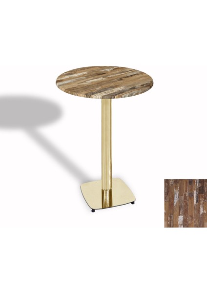 Tokyo Bistro Werzalit Masa Yuvarlak 70 cm (Gold) - Maracaibo