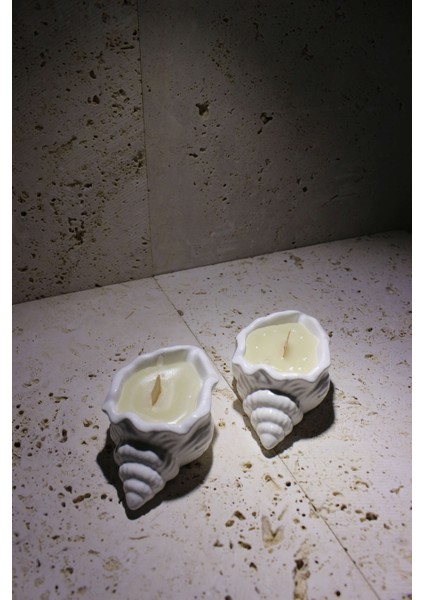 Doğal Taş Vazo Mum Seti 2 Parça Beton Taş Tozu modelleri