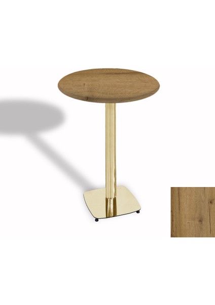 Tokyo Bistro Werzalit Masa Yuvarlak 60 cm (Gold) - Canyon Palace Oak