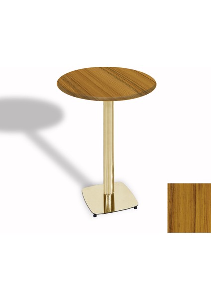 Tokyo Bistro Werzalit Masa Yuvarlak 70 cm (Gold) - Real Teak