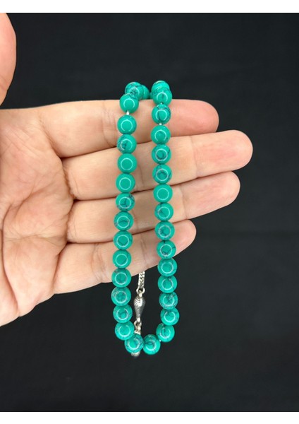 Koyu Yeşil Renk Havlit Taşı Doğaltaş Tesbih Küre Kesim T-494 modelleri