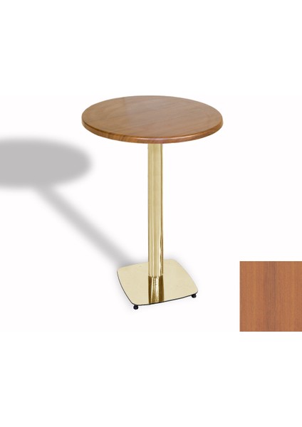 Tokyo Bistro Werzalit Masa Yuvarlak 70 cm (Gold) - Koyu Ahşap