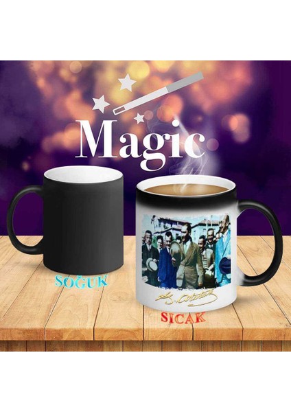 Atatürk'ün Şapkayla Selamlaması Sihirli Kupa Bardak-ataturk908 fiyatları