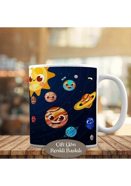 Gök Bilimleri Gülümseyen Gezegenler Bardak Hediyelik-3177