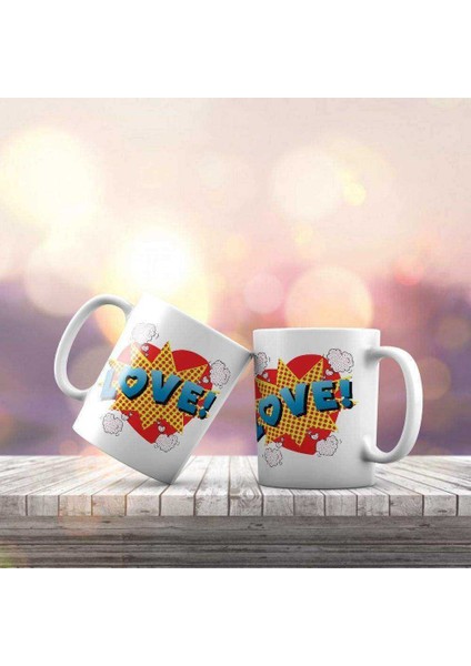 Pop Art Serisi- Love Hediyelik Kupa Bardak