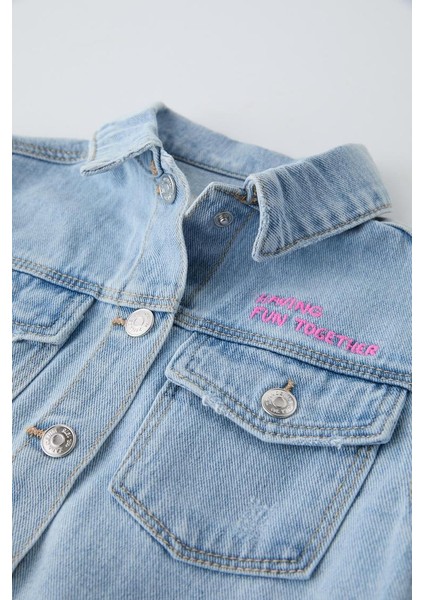 Minnie Mouse Kız Çocuk Kot Ceket