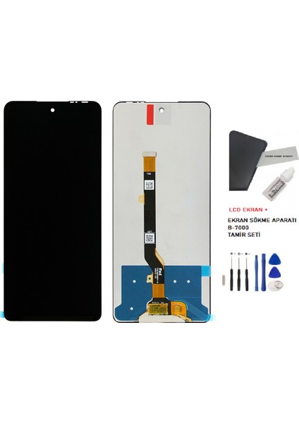 - İnfinix Hot 40 Lcd Dokunmatik Ekran -A - Kalite + B-7000 + TAMİR SETİ