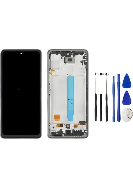 Samsung Galaxy A53 -5g LCD Ekran Dokunmatik Çıtalı Siyah + Tamir Seti