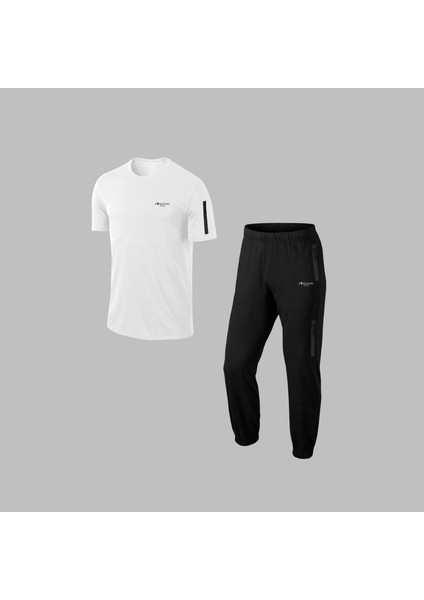 Büyük Beden Erkek Beyaz Özel Supra Penye Kumaş Şık Tshirt-Eşofman Takımı (4xl- 10XL) fiyatları