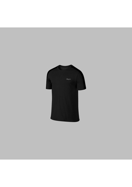 Erkek Siyah Özel Supra Penye Kumaş Üst Alt Tshirt-Eşofman Takımı S -3xl