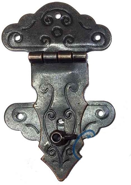 Kuyruklu Kilit Sandık Kutu Askısı - 36 x 60 mm Oksit 100 Adet