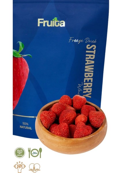 Bütün Çilek - Dondurularak Kurutulmuş - Kuru Meyve Cipsi - Freeze Dried Strawberry 15GR