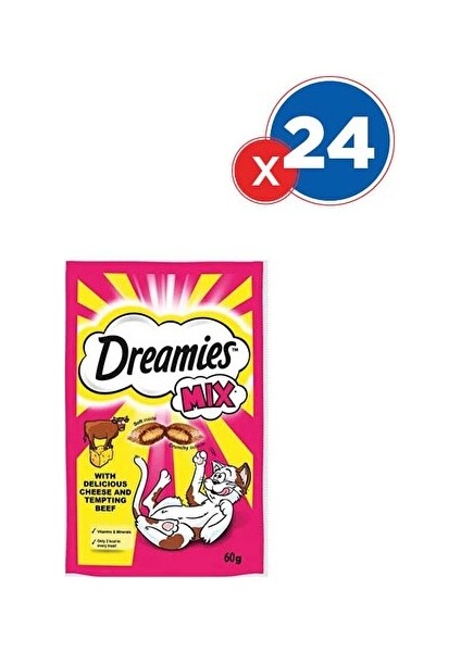 Dreamies Mix Sığırlı & Peynirli Kedi Ödül Maması 24'lü