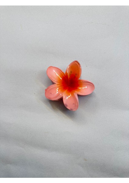 Tekli Turuncu Renk 6 cm Lotus Çiçeği Mandal Toka
