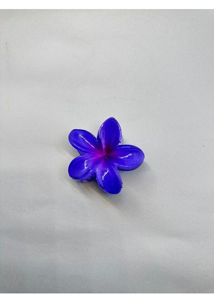 Tekli Mavi Renk 6 cm Lotus Çiçeği Mandal Toka