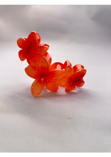 1 Adet 3lü Turuncu Renk 12 cm Lotus Çiçeği Toka modelleri