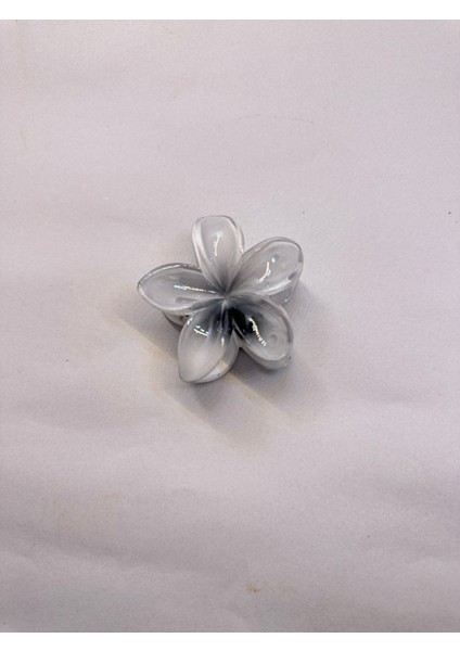 Tekli Gri Renk 6 cm Lotus Çiçeği Mandal Toka