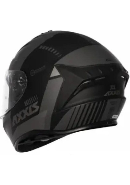 Axxıs Draken S Mp4 B1 Matt Black Kask +Füme Vizör Yanında