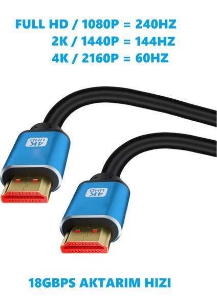 240hz HDMi Kablo Premium 3D 4K Desteği Version2.0