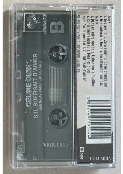 Celine Dion S'ıl Suffisait D'aimer Kaset (Orjnal Dönem Baskı Kaset) fiyatları