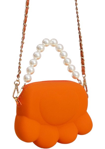 Kadın Kedi Pençesi İnci Zincir El Çapraz Askılı Çanta (Yurt Dışından)