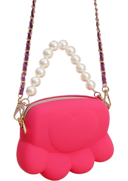 Kadın Kedi Pençesi İnci Zincir El Çapraz Askılı Çanta (Yurt Dışından)