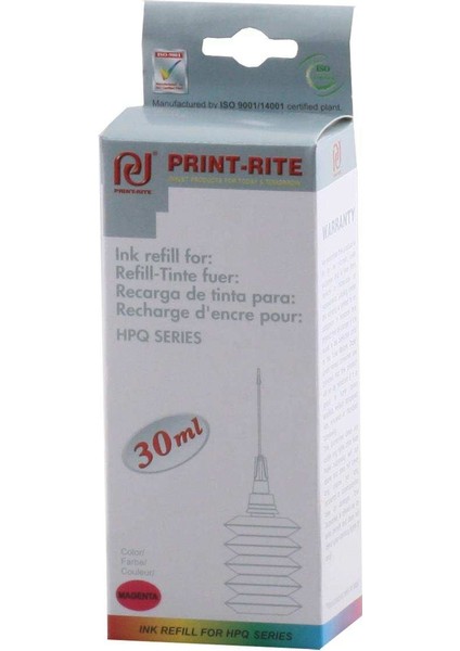 Print-Rite Hp Üniversal Dye Kırmızı Mürekkep 30ml