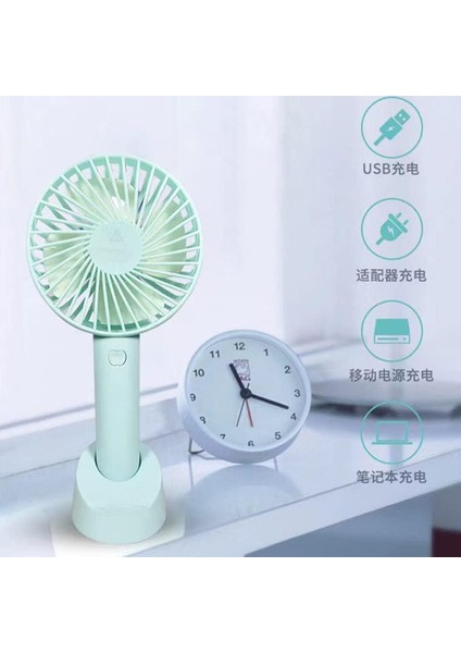 Taşınabilir Mini USB Fan Telefon Standlı El Fanı 3 Kademeli Üfleyici Mini Vantilatör Soğutucu