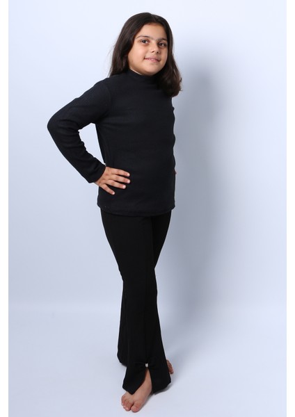 Kız Çocuk Triko Düz Badi Balıkçı Yaka D1 fiyatları