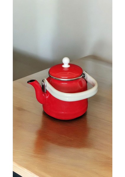 Emaye Kahve Demlik Suluk Kettle Nostalji Çaydanlık Kırmızı Vintage Nostalji 1litre fiyatları