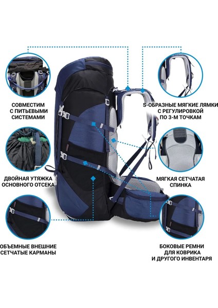 Outdoor Kamp ve Yürüyüş Sırt Çantası (50 Litre) Yeşil 8197 indirimleri