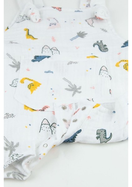 Bebek Çıtçıtlı Müslin Bahçivan Pamuk Tulum BNL-0017 fiyatları