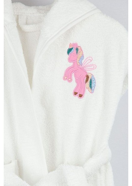 Bebek Bornoz Tavşan Nakışlı Pamuk BNL-0025