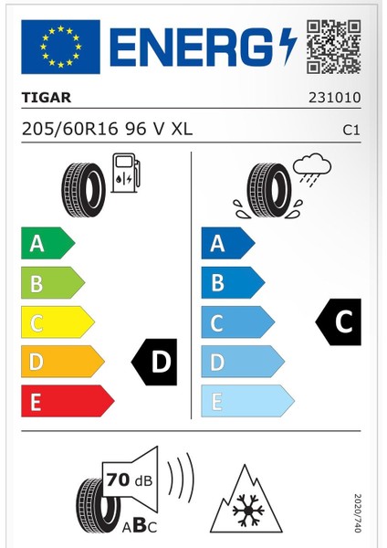 205/60 R16 96V Xl All Season Oto Dört Mevsim Lastiği (Üretim Yılı: 2024)