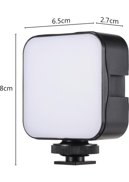Mini LED Video Işığı Fotoğraf Doldurma Lambası 6500K Kısılabilir 5W Soğuk Ayakkabı Montaj Adaptörü modelleri