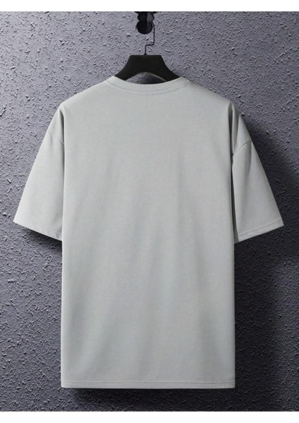 Erkek Slowly Baskılı Oversize T-Shirt