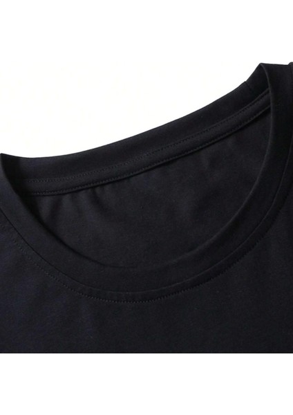 Erkek 3'lü Sırt Baskılı Oversize T-Shirt
