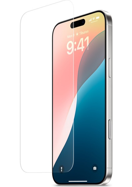 İphone 16 pro için ön arka kamera nano tempered ekran koruyucu film 3 adet set