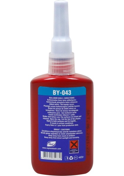 BY043 Orta Yüksek Kuvvet Civata Sabitleyici 50 ml