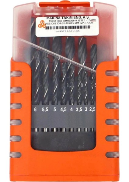 Mte Hss Matkap Ucu Set Dın 338 19 Lu 210010