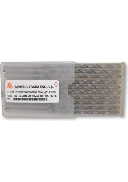 Mte Hss Uzun Matkap Ucu DIN/340 4 mm 7200400
