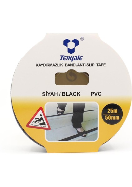 Kaydırmazlık Bantı 50 MMX25 mt Siyah