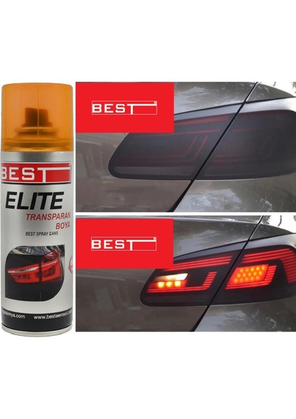 Elite Transparan Far Boyası Turuncu 200 ml UV Koruma modelleri