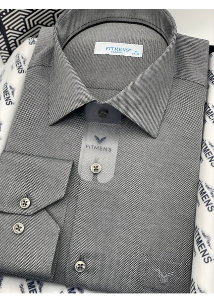 Klasik Uzun Kol Oxford Hediye Kutulu Kolay Ütülenebilir Erkek Gömlek - Siyah Beyaz fiyatları