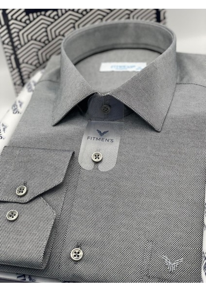 Klasik Uzun Kol Oxford Hediye Kutulu Kolay Ütülenebilir Erkek Gömlek - Siyah Beyaz modelleri