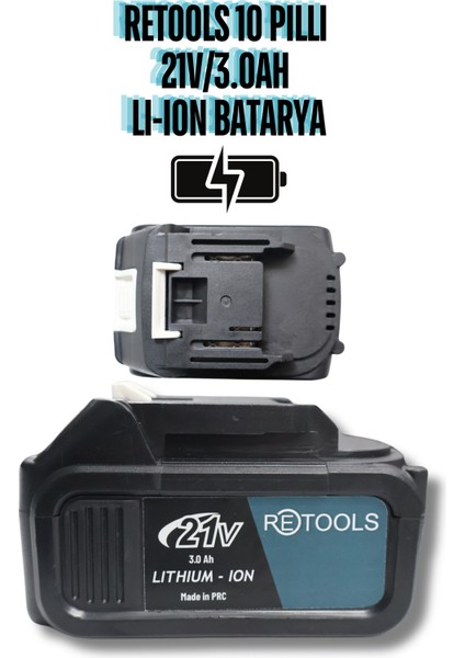 10 Pilli Li-Ion Batarya 21V/3.0AH Mavi