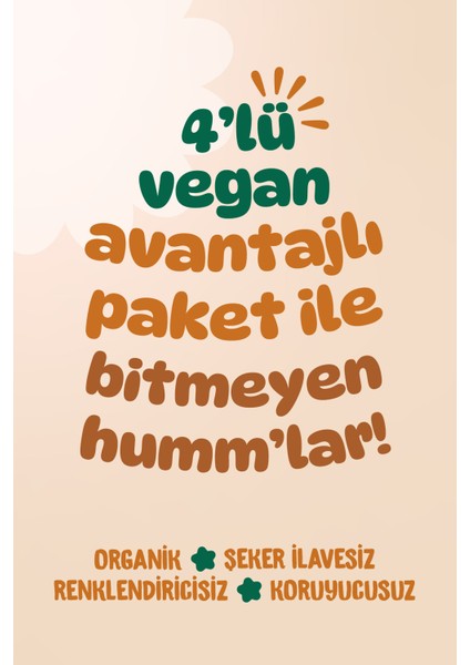 Organik Vegan Tuzlu Grissini Atıştırmalık Paketi - 4 Adet (2 Çeşit)