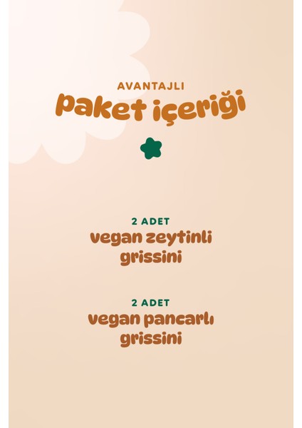 Organik Vegan Tuzlu Grissini Atıştırmalık Paketi - 4 Adet (2 Çeşit)