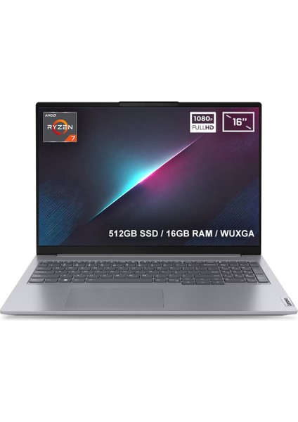 16" Thınkbook 16 G6 21KK000WTR Ryzen 7 7730U-16GB RAM-512GB Nvme-Fdos